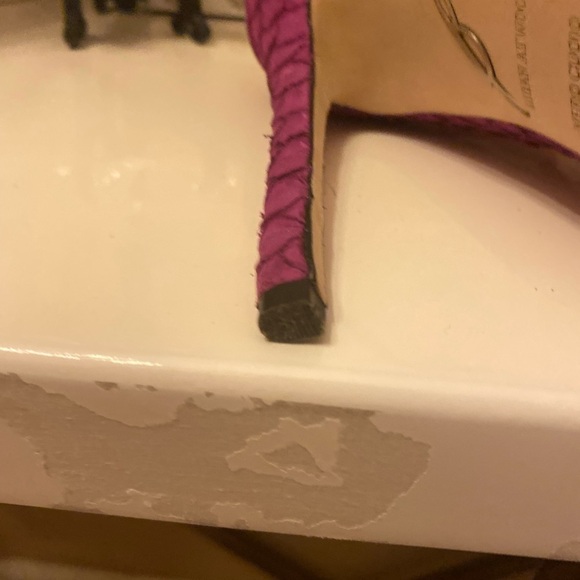 BRIAN ATWOOD PURPLE & ORANGE STILETTO SHOES SIZE 7 - Picture 7 of 12